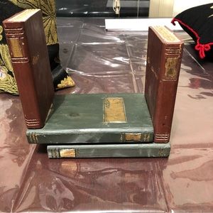 Set of wooden bookends